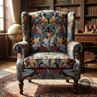Decoration fabric GOBELIN premium Leafy paradise bird
