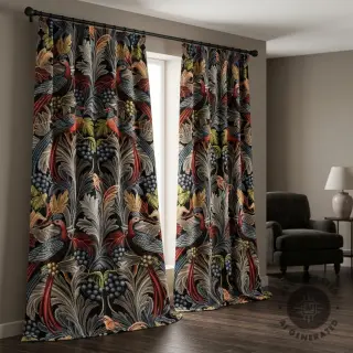 Decoration fabric GOBELIN premium Leafy paradise bird