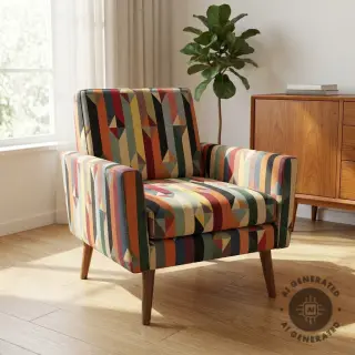 Decoration fabric GOBELIN premium Graphic prism block