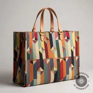 Decoration fabric GOBELIN premium Graphic prism block