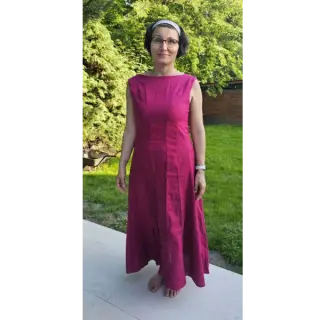Linen enzyme washed cerise