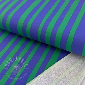 Sweat fabric Stripes by JENNIFER BOURON blue green ORGANIC