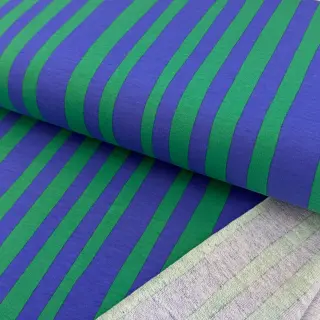 Sweat fabric Stripes by JENNIFER BOURON blue green ORGANIC