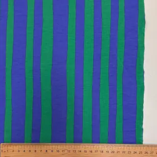 Sweat fabric Stripes by JENNIFER BOURON blue green ORGANIC