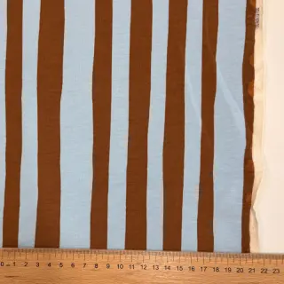 Sweat fabric Stripes by JENNIFER BOURON blue brown ORGANIC
