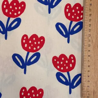 Cotton fabric Big flowers naturals ORGANIC
