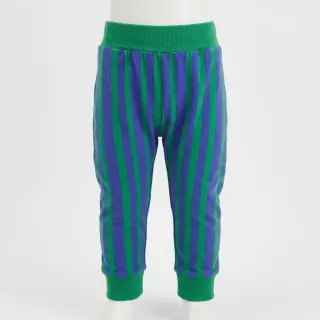 Sweat fabric Stripes by JENNIFER BOURON blue green ORGANIC