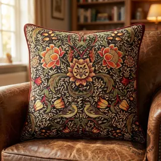 Decoration fabric GOBELIN premium Graceful art craft black PANEL