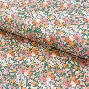 Jersey Tossed small flowers sage digital print