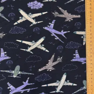 Jersey Airplanes navy digital print