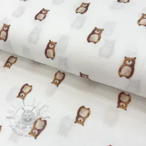 Double gauze/muslin Animals design B digital print ORGANIC