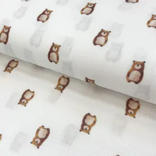 Double gauze/muslin Animals design B digital print ORGANIC