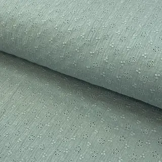 Double gauze/muslin Embroidery 2 green