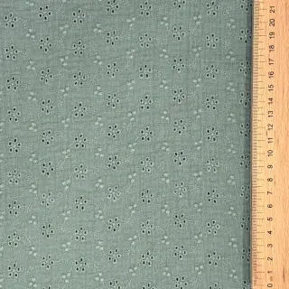 Double gauze/muslin Embroidery 2 green