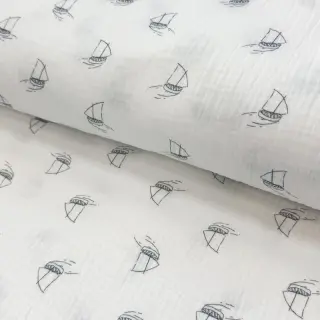 Double gauze/muslin Boats white