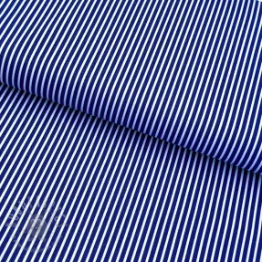 Cotton fabric Stripes cobalt