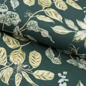 Decoration fabric Plants dark green digital print