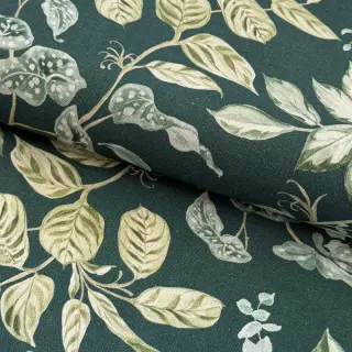 Decoration fabric Plants dark green digital print