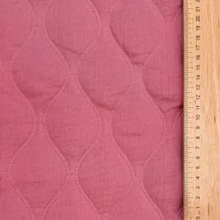 Double gauze/muslin QUILT Wave mauve