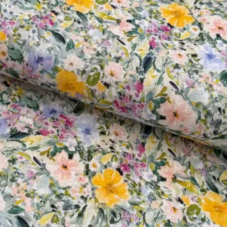 Linen viscose CREPE Flowers Simi digital print