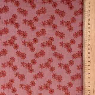 Double gauze/muslin EMBROIDERY Tossed flowers blush