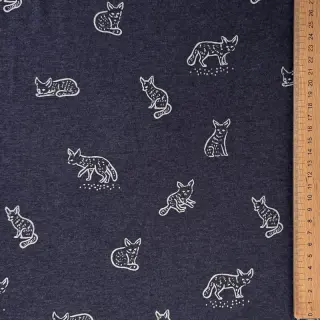 Jersey Hidden foxie indigo melange