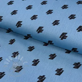 Cotton fabric Fast and Furious blue shadow