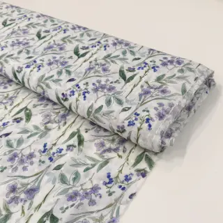 Viscose DOBBY Flowers white digital print