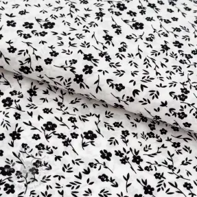 Womens fabrics MAGNOLIA STRETCH Flowers white