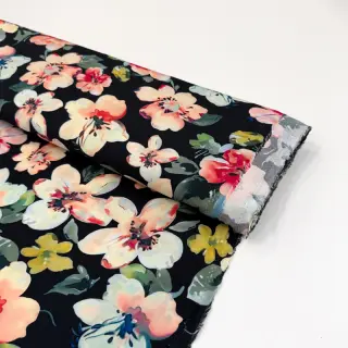 Viscose RADIANCE Manuela black digital print