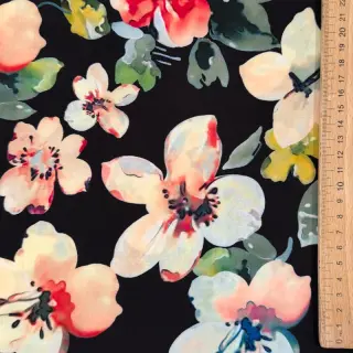 Viscose RADIANCE Manuela black digital print