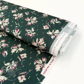 Viscose LUREX Flowers dark emerald