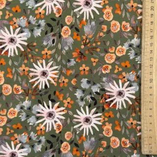 Jogging sweat Flowers forest green digital print