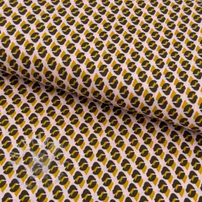 Cotton fabric Graphic dots light rose