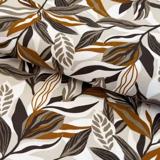 Decoration fabric Leaves taupe