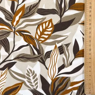 Decoration fabric Leaves taupe