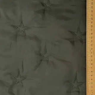 Stepped fabric Stars army green