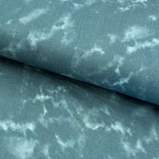 Double gauze/muslin TIE DYE dark cyan