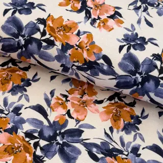 Sweat fabric Huge flowers ecru digital print