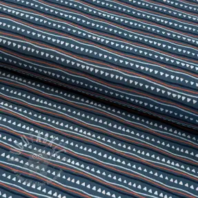 Cotton fabric Construction vehicles blue shadow ORGANIC