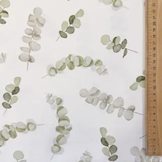 Decoration fabric Eucalyptus white green digital print