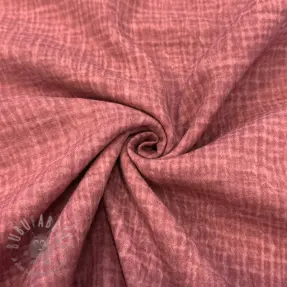 Double gauze/muslin STONE WASHED light rose