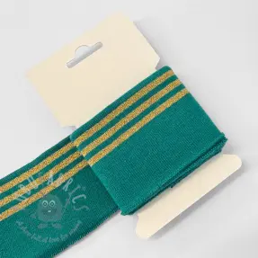 Tube CUFF LUREX 7 cm teal/gold