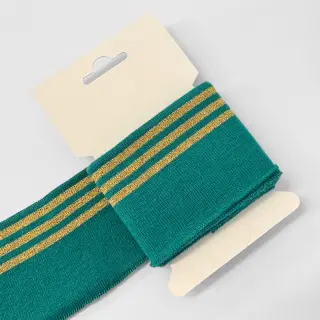Tube CUFF LUREX 7 cm teal/gold