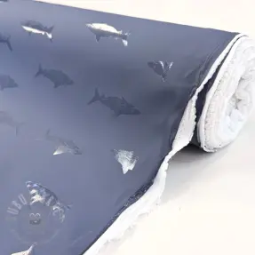 Raincoat fabric Shark navy