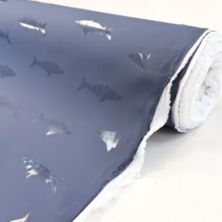 Raincoat fabric Shark navy