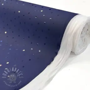 Raincoat fabric Dots navy