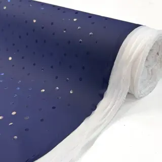 Raincoat fabric Dots navy