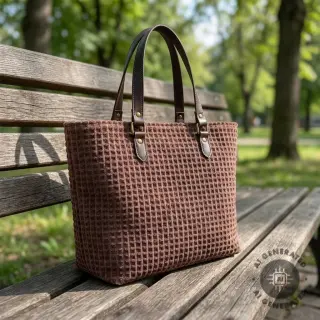 Decoration fabric VELOURS DECO SQUARE brown