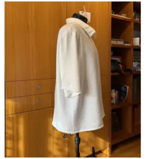 Linen viscose BUBBLY white